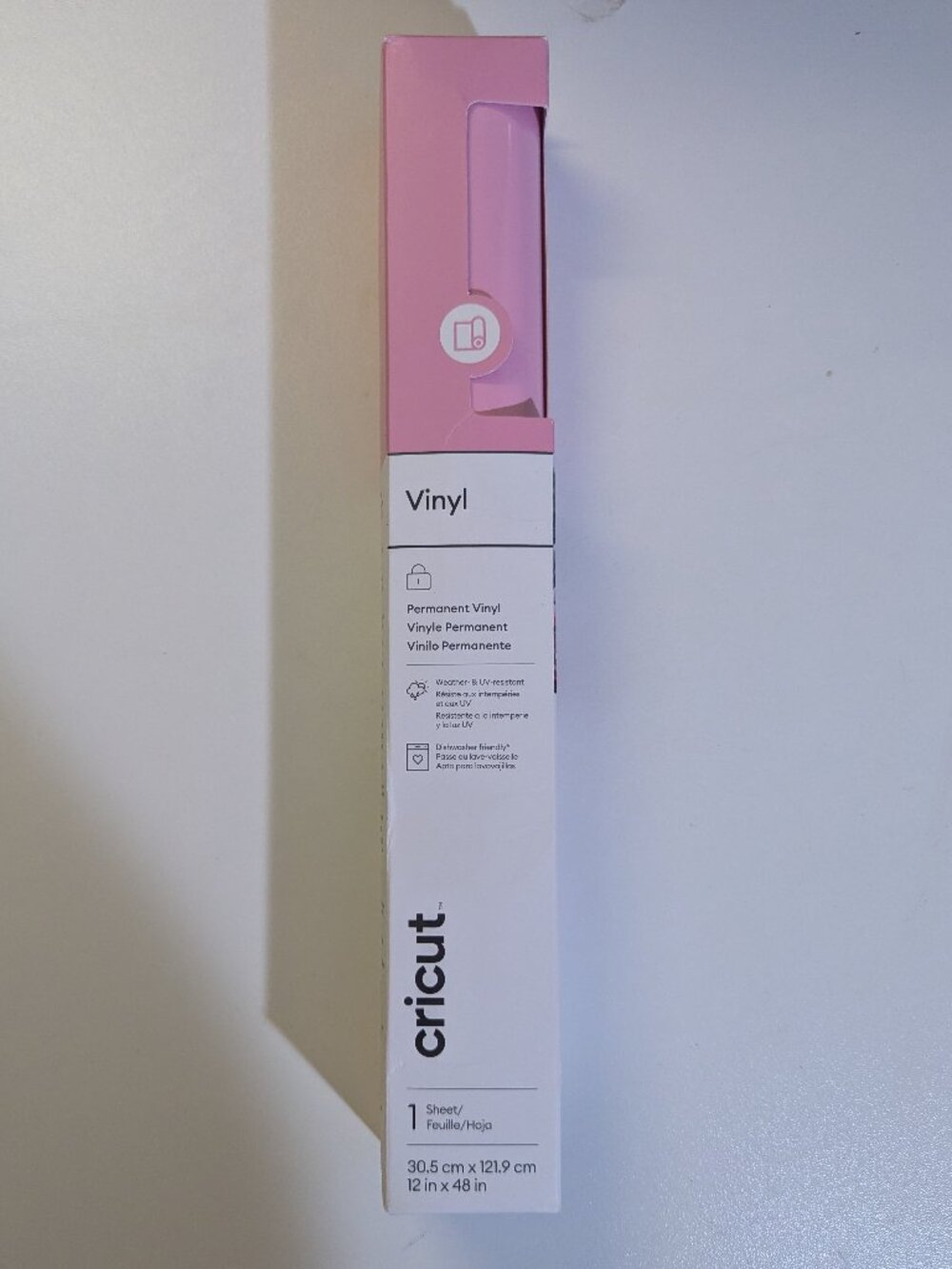 Cricut Permanent Vinyl 1 Sheet Light Pink Glossy 12"x48"